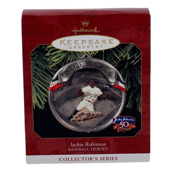 Hallmark Keepsake Ornament Jackie Robinson Baseball Heroes Collector Series - Picture 2 of 9